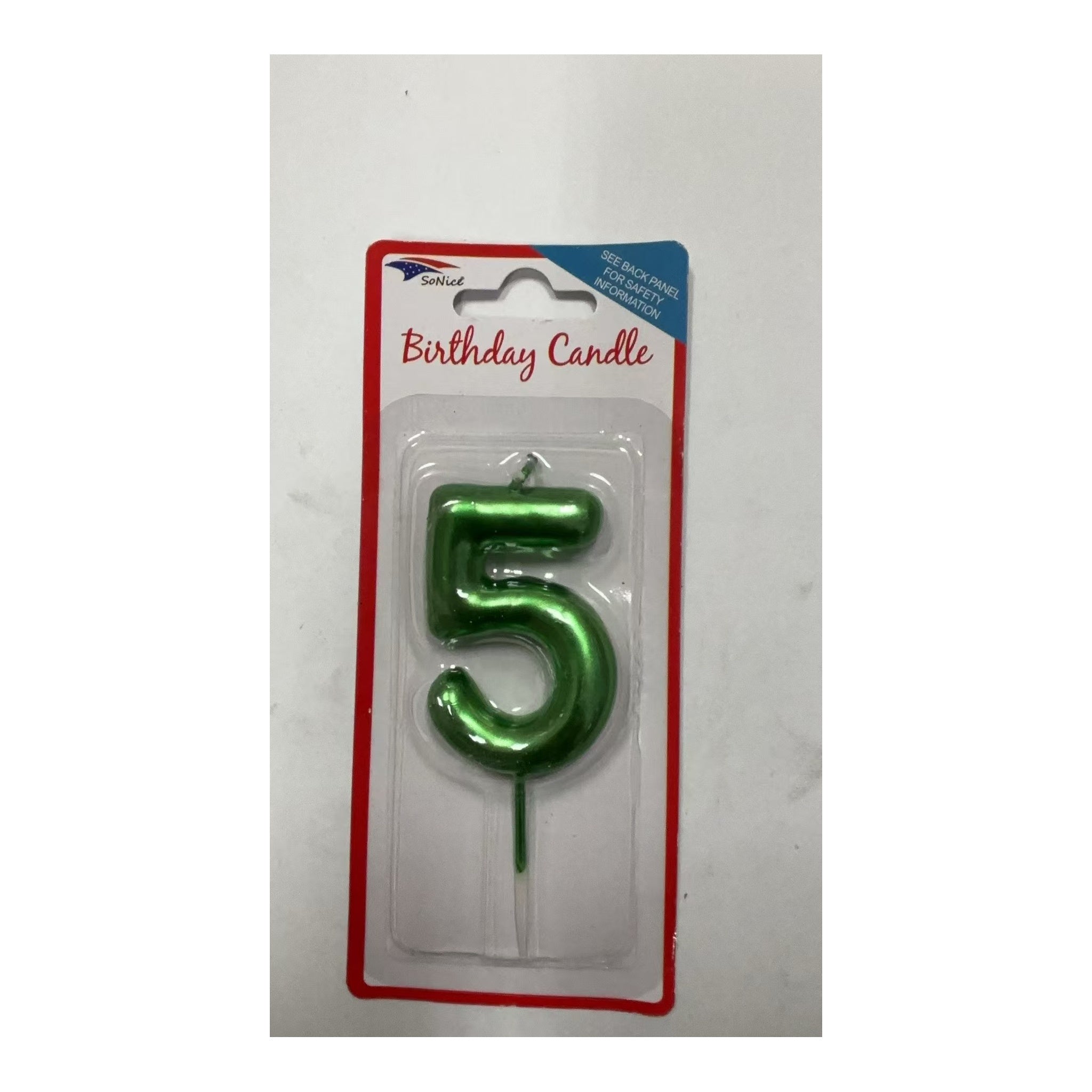Number Candles 5 Emerald